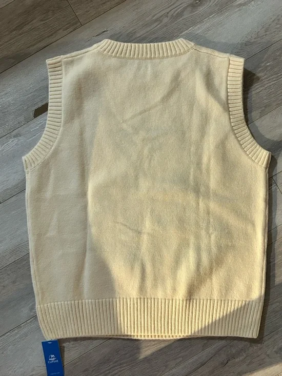 Cupshe Cream Ribbed Knit Vest - Picture 3 of 4